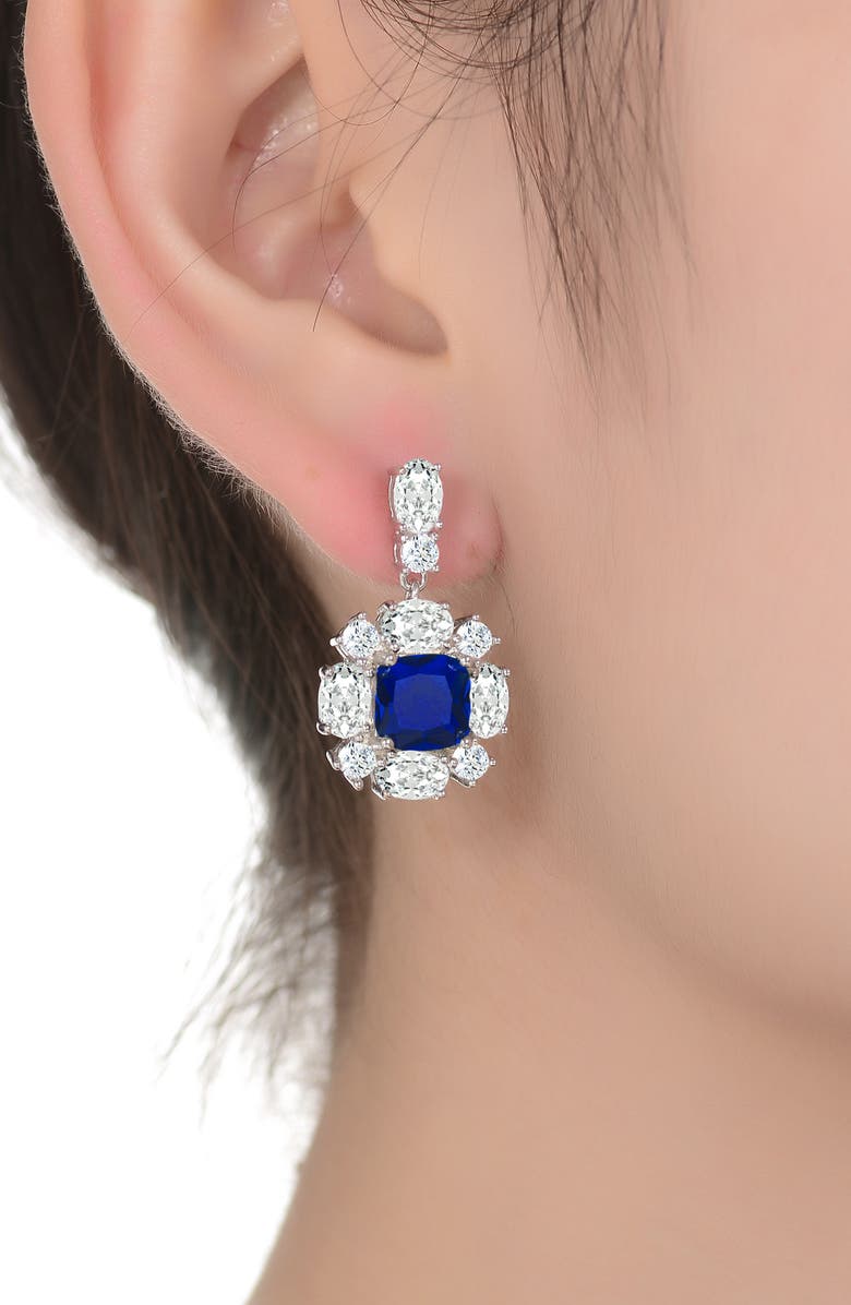 Genevive Cubic Zirconia Drop Earrings, Alternate, color,