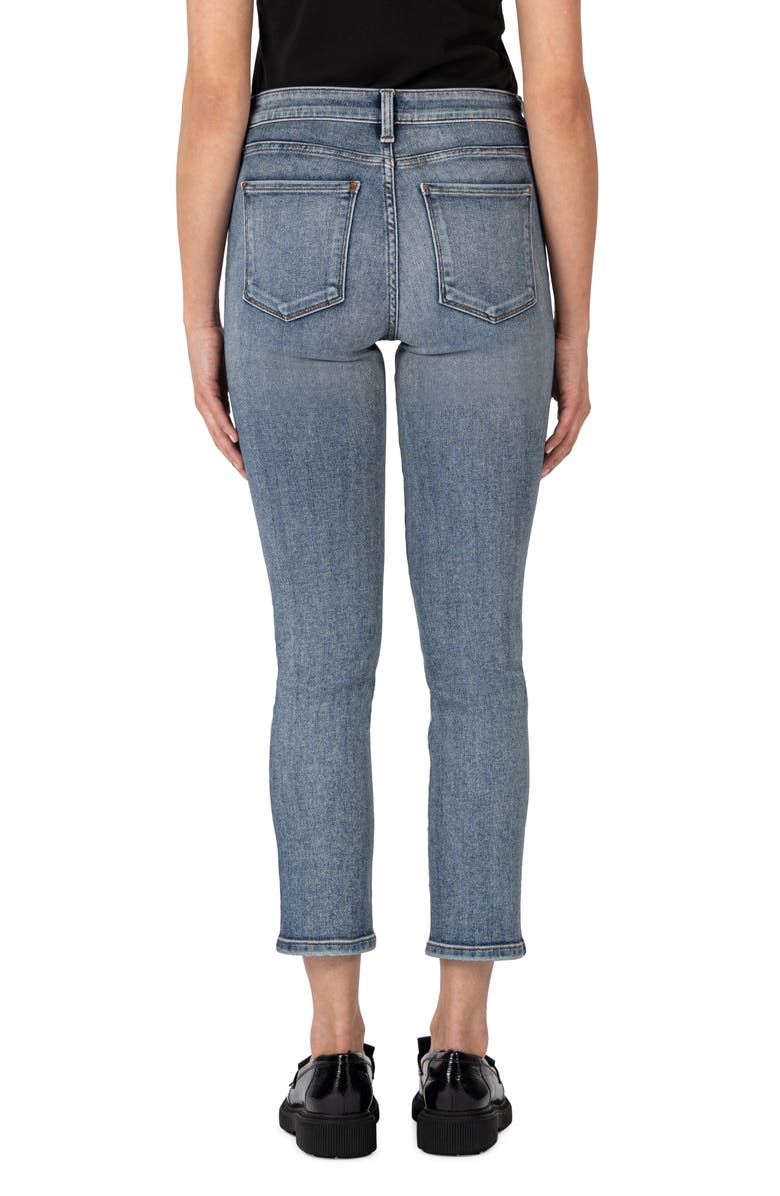 KUT from the Kloth Reese High Waist Ankle Slim Straight Leg Jeans, Alternate, color, 