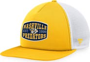FANATICS Men's Fanatics Branded Gold/White Nashville Predators Foam Front Patch Trucker Snapback Hat