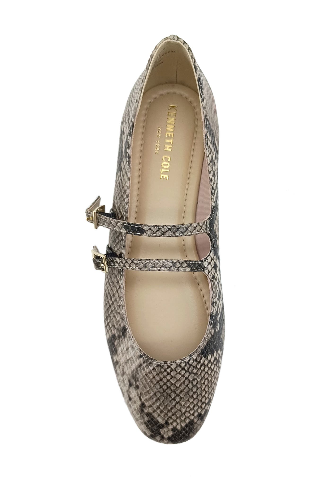 Kenneth Cole Mackenzie Mary Jane Flat, Alternate, color, Taupe Snake