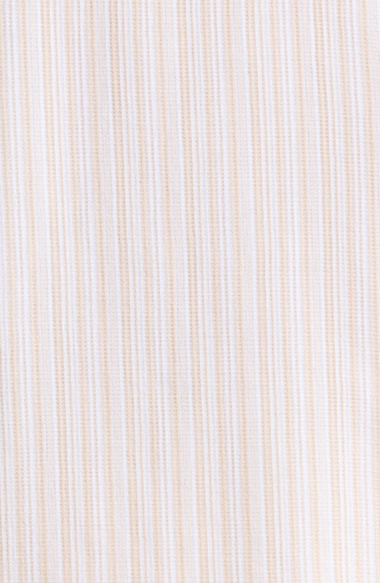 Wax London Corey Twisted Stripe Long Sleeve Cotton Camp Shirt, Alternate, color, Natural