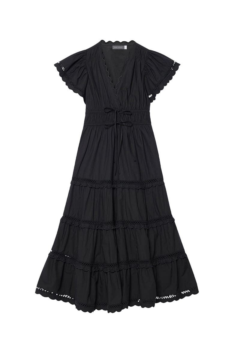 Cotton Ruffle Maxi Dress, Alternate, color, Black
