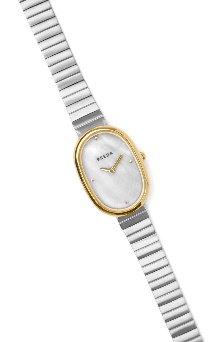 BREDA Jane Bracelet Watch, 23mm, Alternate, color, Gold/ Silver/ Pearl