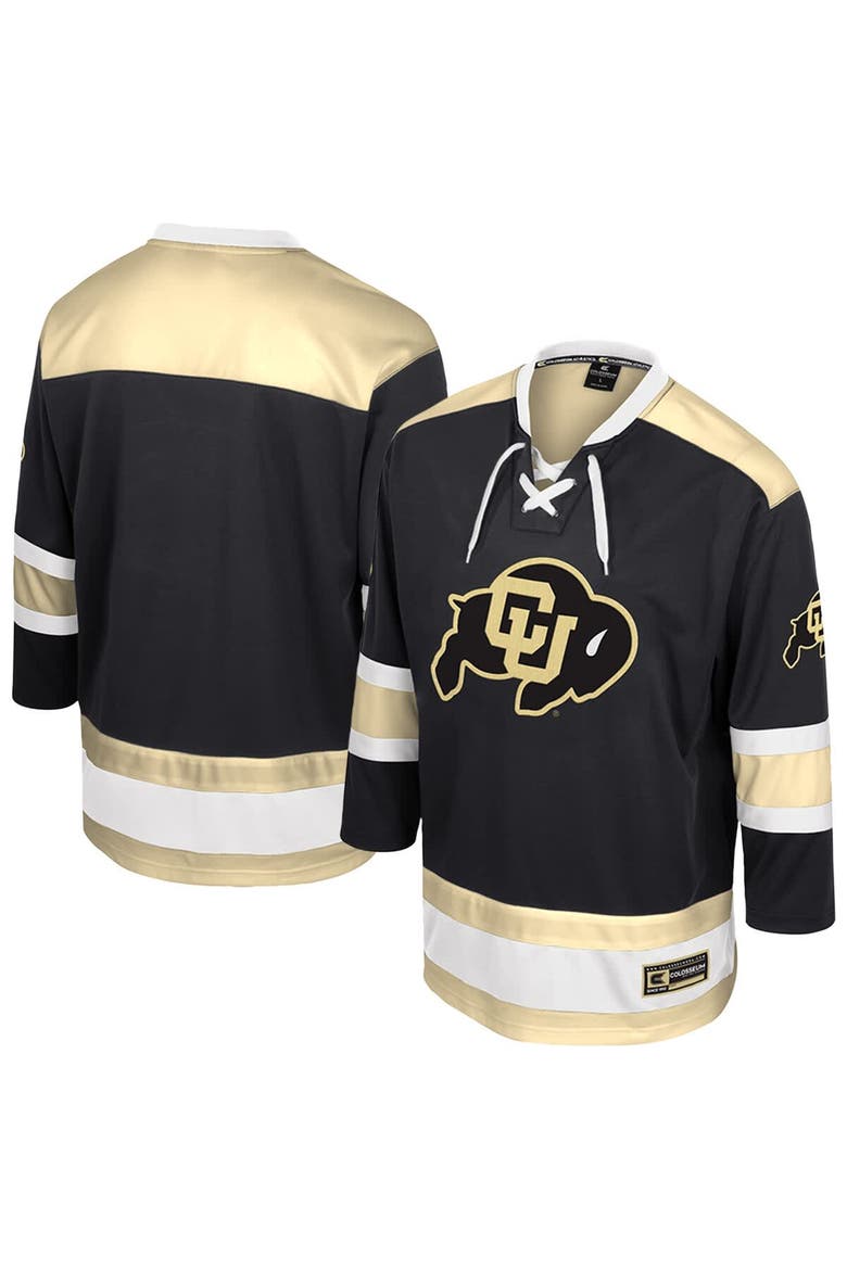 Men's Colosseum  Black Colorado Buffaloes Athletic Machine Fashion Hockey Jersey, Alternate, color, Black