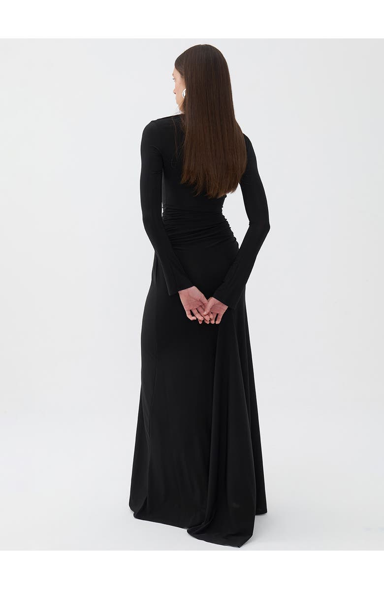 Nocturne Knotted Long Dress, Alternate, color, 