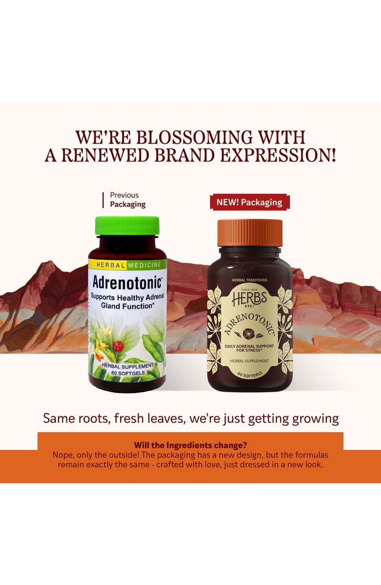 Herbs Etc. Adrenotonic Herbal Adrenal & Energy Support Softgels, 60 Count, Alternate, color, NO COLOR