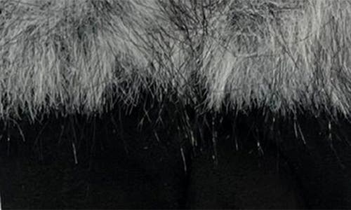 Marcus Adler Faux Suede Gloves With Faux Fur Cuffs In Black