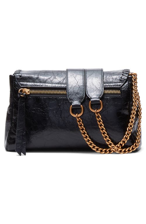 Rag & Bone Small Chelsea Flap Leather Convertible Shoulder Bag In Black