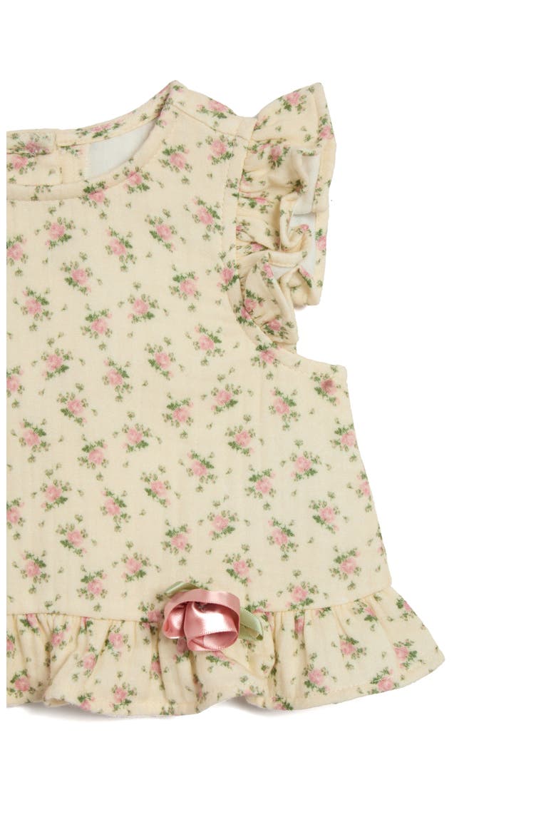 Kids' Floral Gauze Top & Wide Leg Pants Set, Alternate, color, CREAM
