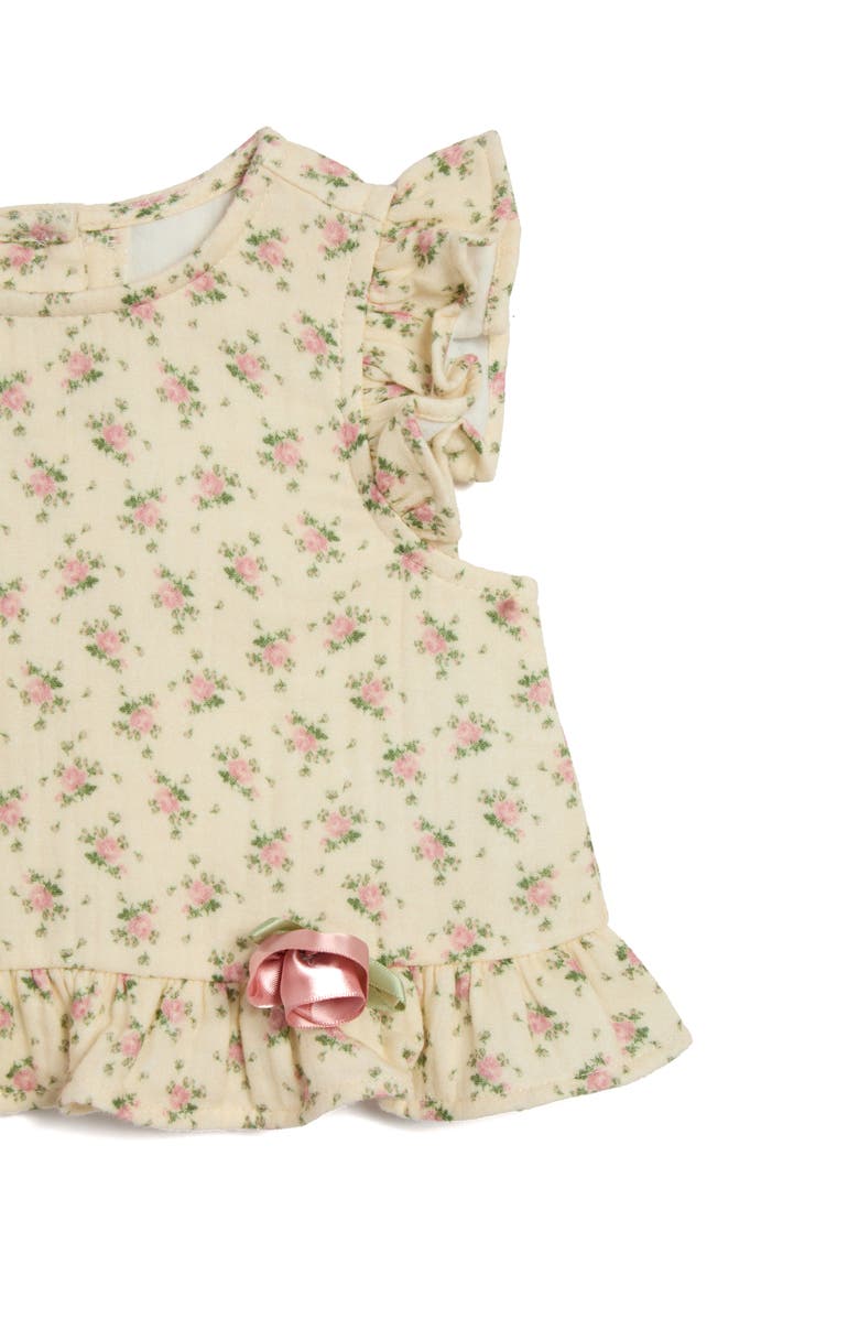 Pippa & Julie Kids' Floral Gauze Top & Wide Leg Pants Set, Alternate, color, Cream