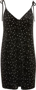 Topshop Glitter Star Velvet Slipdress