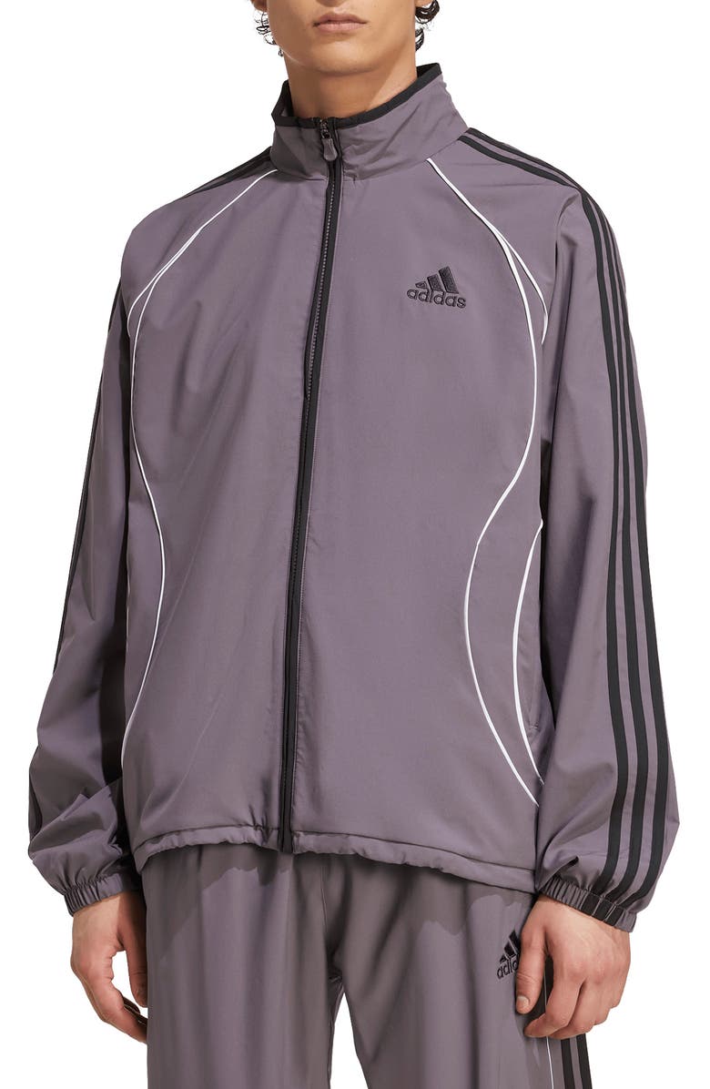 adidas Teamgeist Adicolor Track Jacket, Main, color, Grey Strata/ Black