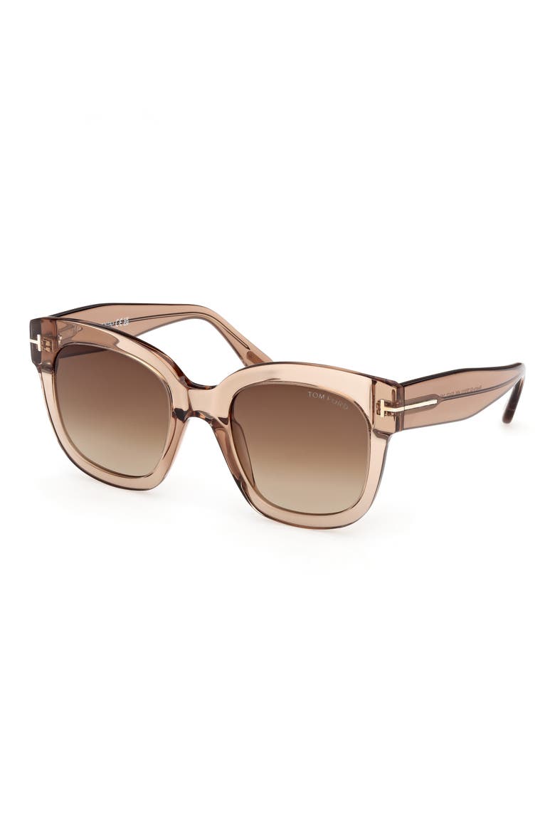 Beatrix 52mm Gradient Geometric Sunglasses, Alternate, color, SHINY LIGHT BROWN / GRADIENT ROVIEX