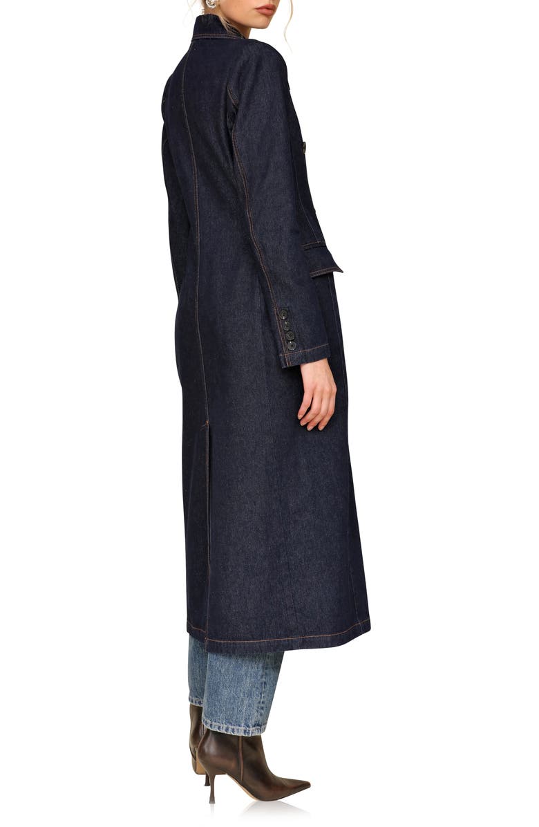 Avec Les Filles Double Breasted Denim Coat, Alternate, color, 