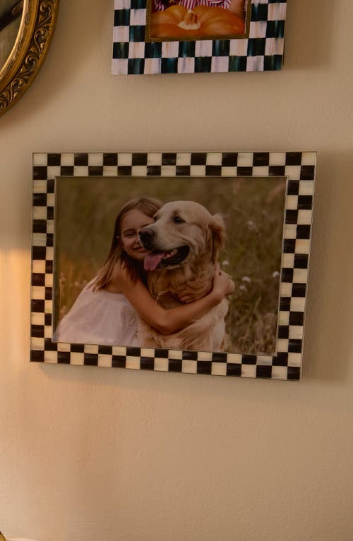 Mackenzie-childs Mackenzie Childs Courtly Check Silver Plate 8 X 10-inch Picture Frame In Multi