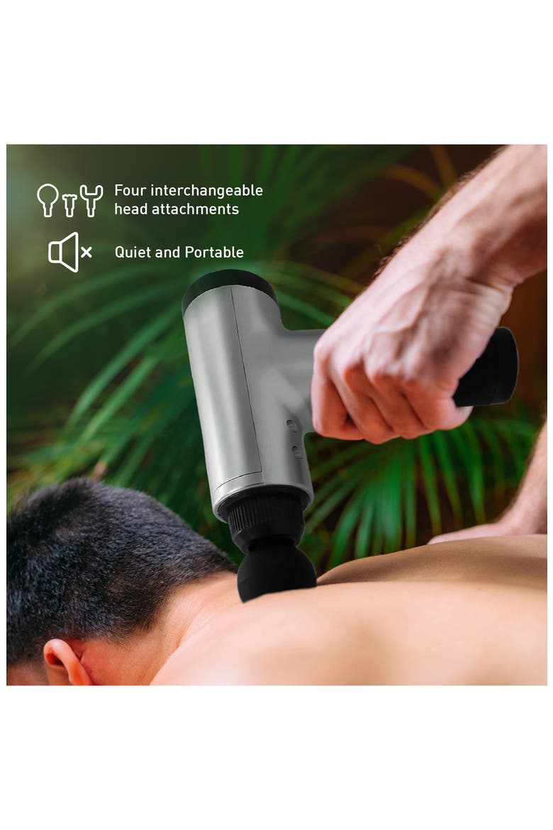 6-Speed Cordless Professional Massage Gun, Main, color, GREY