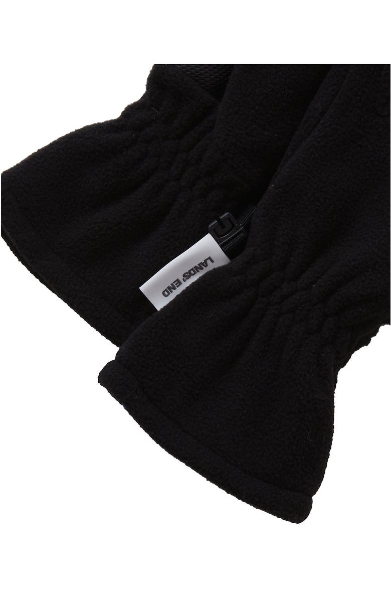 Lands' End Kids Fleece Gloves, Alternate, color, Black