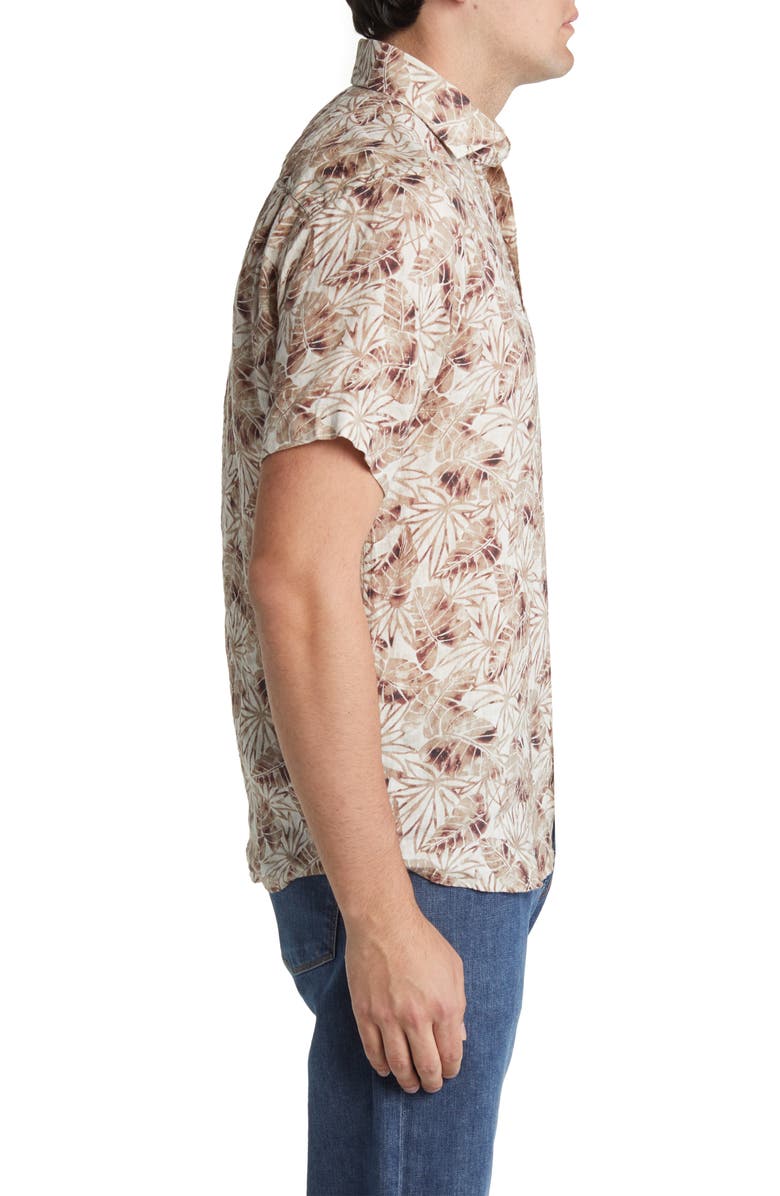 Peter Millar Crown Crafted Comers Beach Short Sleeve Linen Sport Shirt, Alternate, color, 