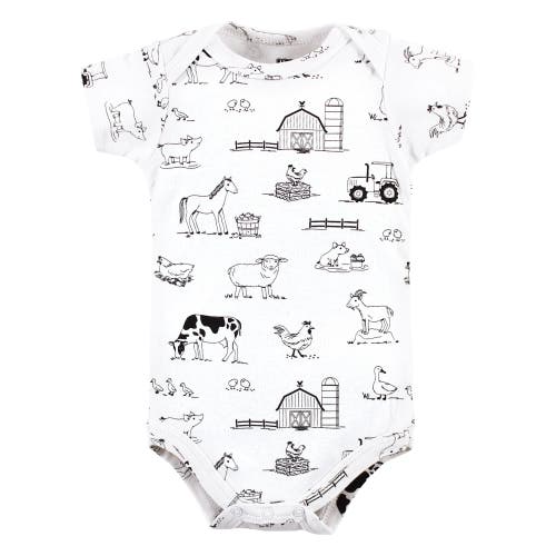 Hudson Baby All-season Cotton One-piece Garment Set Of 3 In Animal Print