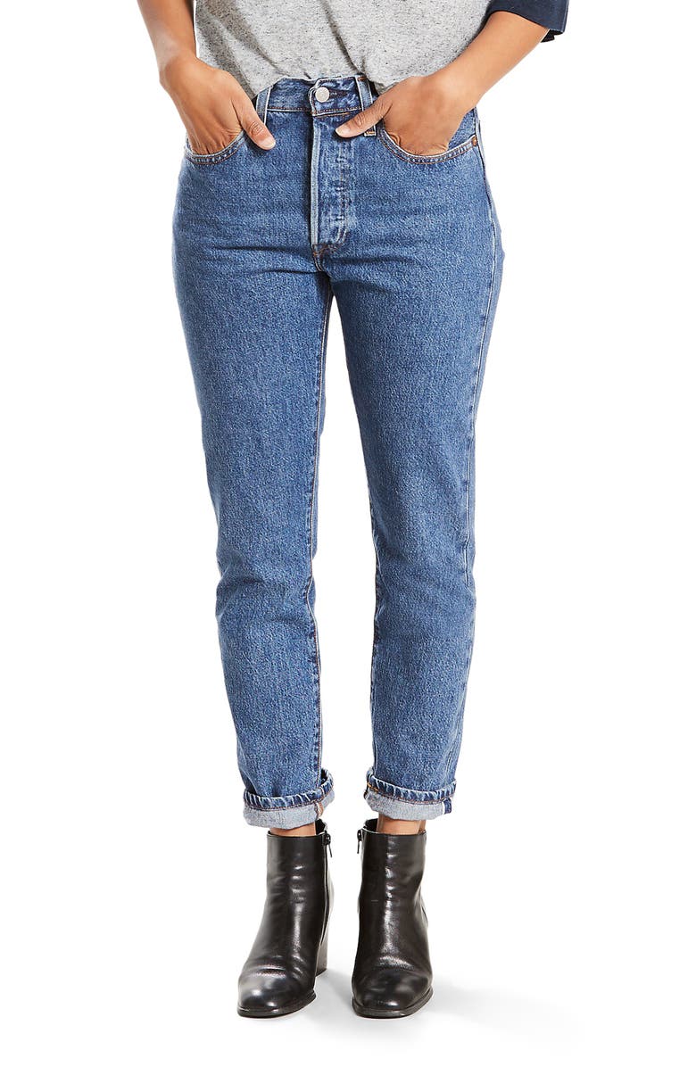 Levi's<sup>®</sup> 501 High Waist Skinny Jeans, Main, color, 