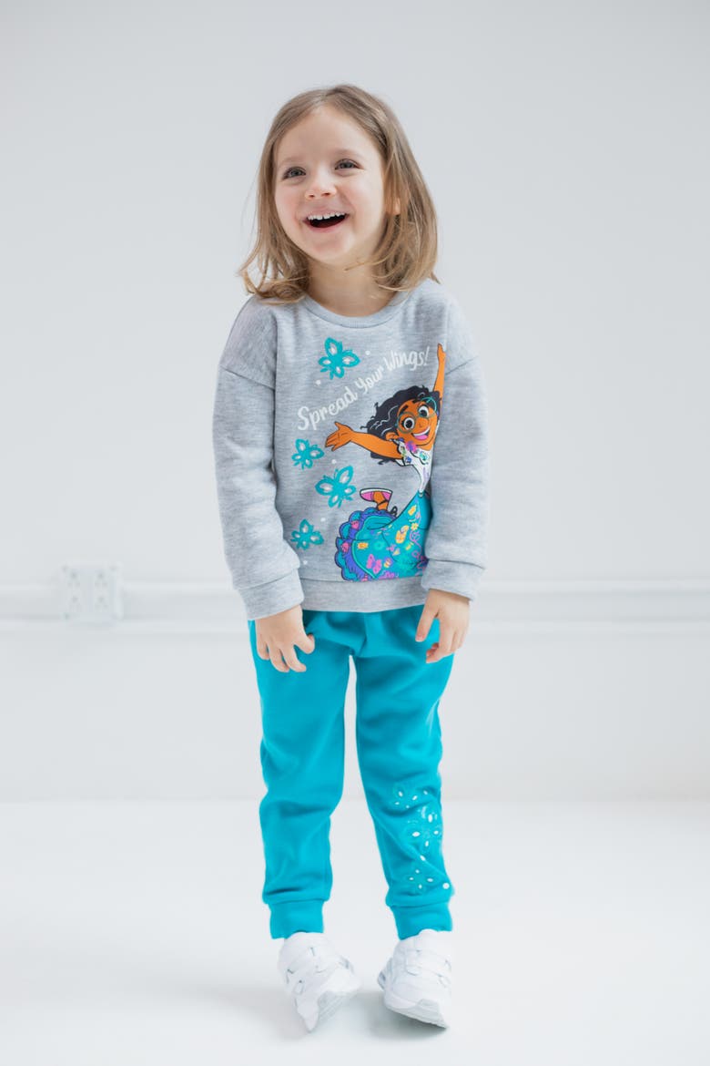 Encanto Mirabel 2-Piece Fleece Sweatshirt and Pants Set, Alternate, color, Mirabel Teal Grey