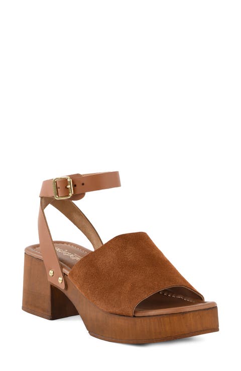 Step Forward Ankle Strap Platform Sandal (Women)