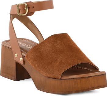 エステー Seychelles Step Forward Ankle Strap Platform Sandal (Women