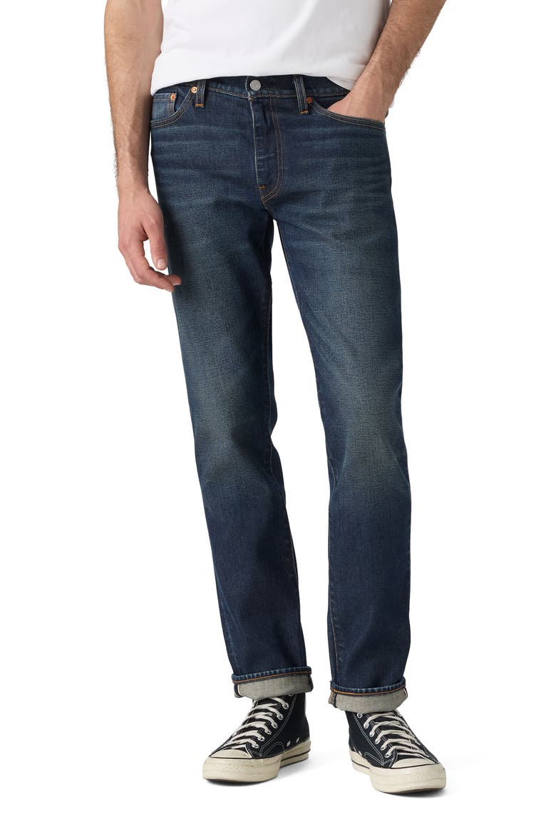 511™ Slim Fit Stretch Selvedge Jeans, Main, color, JUST SAYIN SELVEDGE
