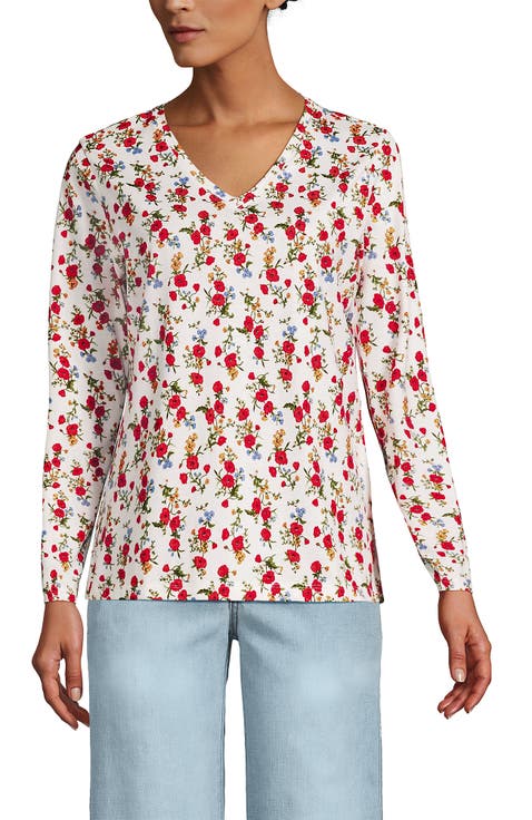 Supima Cotton Long Sleeve V-Neck T-Shirt