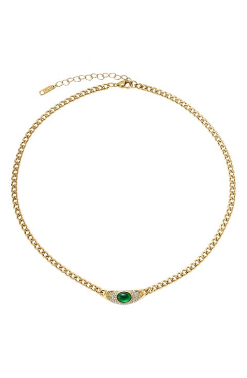Emerald Pendant Necklace