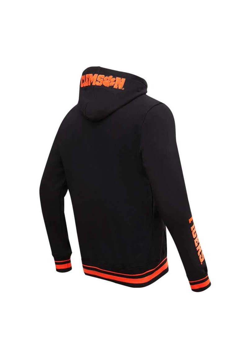 Men's Pro Standard Black Clemson Tigers Classic Stacked Logo Pullover Hoodie, Alternate, color, Black