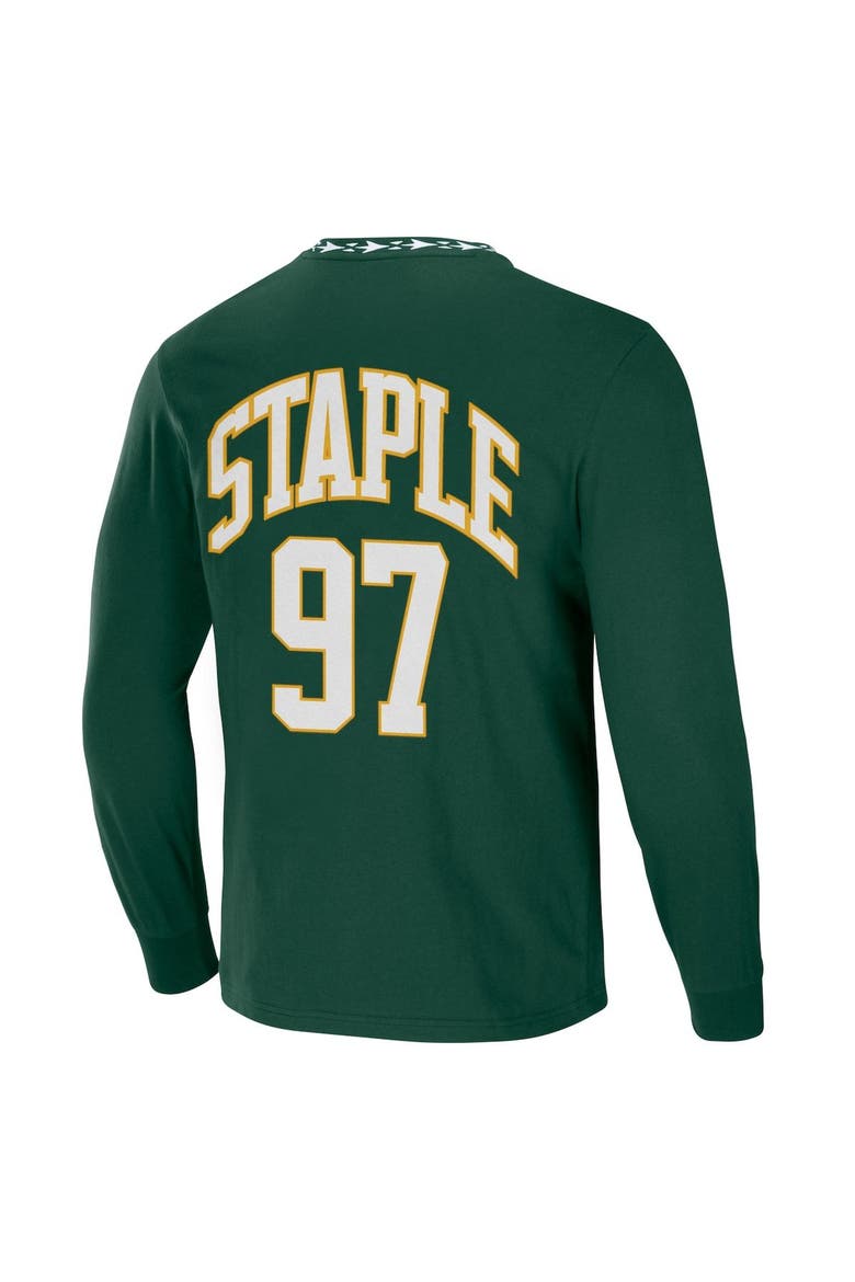 Men's NFL x Staple Hunter Green Green Bay Packers Core Team Long Sleeve T-Shirt, Alternate, color, Hunter Green