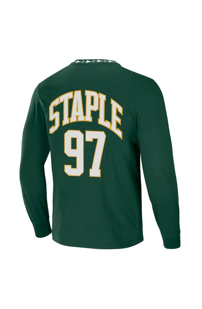 STAPLE Men's NFL x Staple Hunter Green Green Bay Packers Core Team Long Sleeve T-Shirt, Alternate, color, Hunter Green