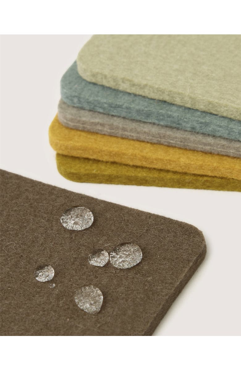 Graf Lantz Bierfilzl Merino Wool Square Coaster Multi 6 Pack, Alternate, color, Solstice