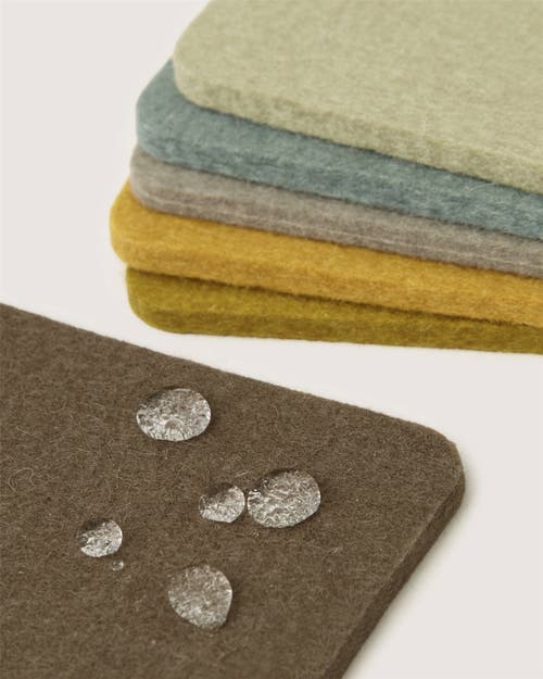 Graf & Lantz Graf Lantz Bierfilzl Merino Wool Square Coaster Multi 6 Pack In Multi