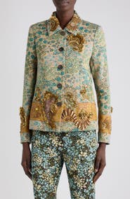 Dries Van Noten Bettsy Bis Embroidered Jacquard Jacket