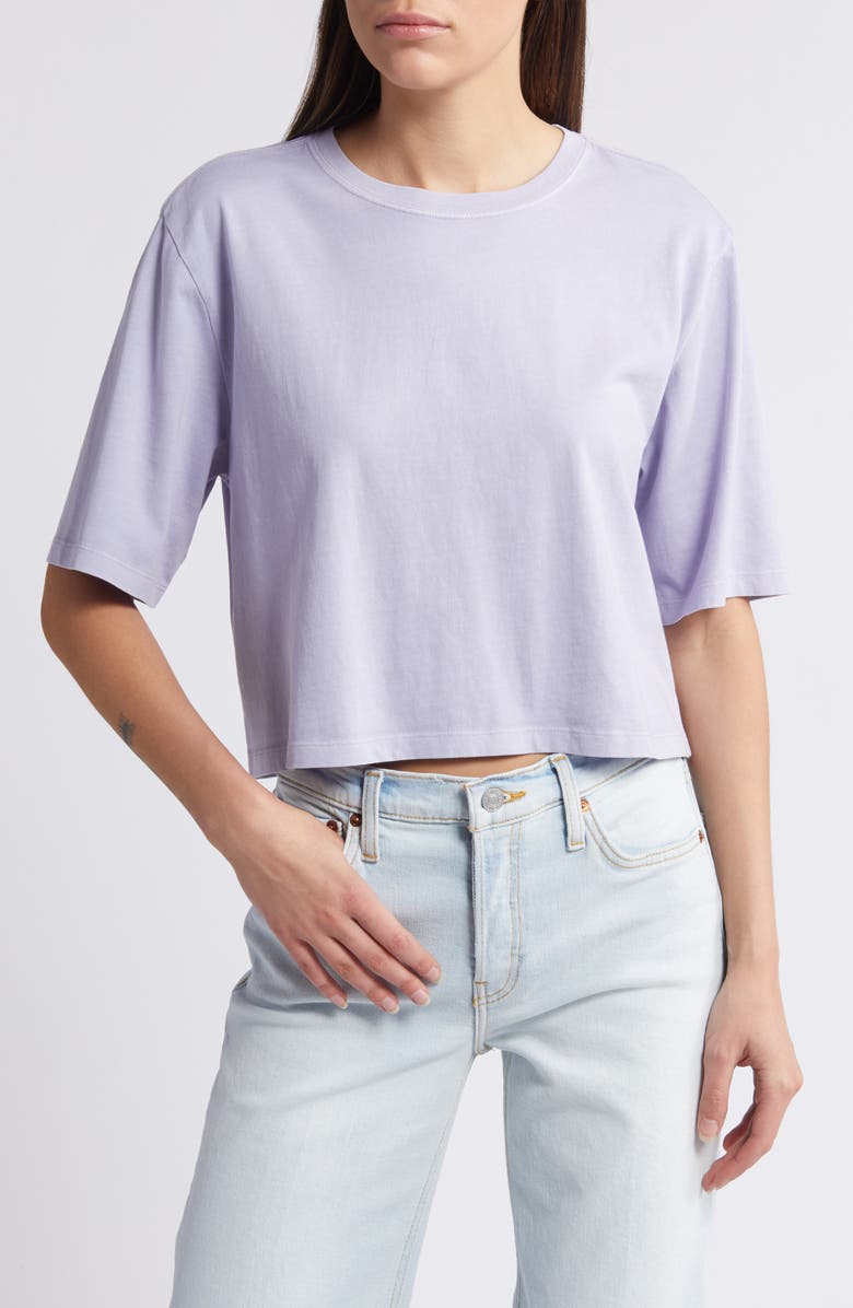 Treasure & Bond Relaxed Organic Cotton Crop T-Shirt, Main, color, 