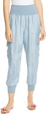 Cinq à Sept Giles Cupro Crop Cargo Joggers