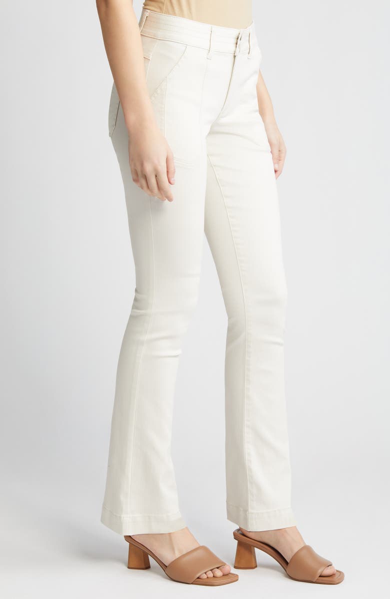 Wit & Wisdom 'Ab'Solution High Waist Flare Jeans, Alternate, color, Blanched Almond