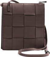 Ecotorie Polly Woven Leather Crossbody Bag