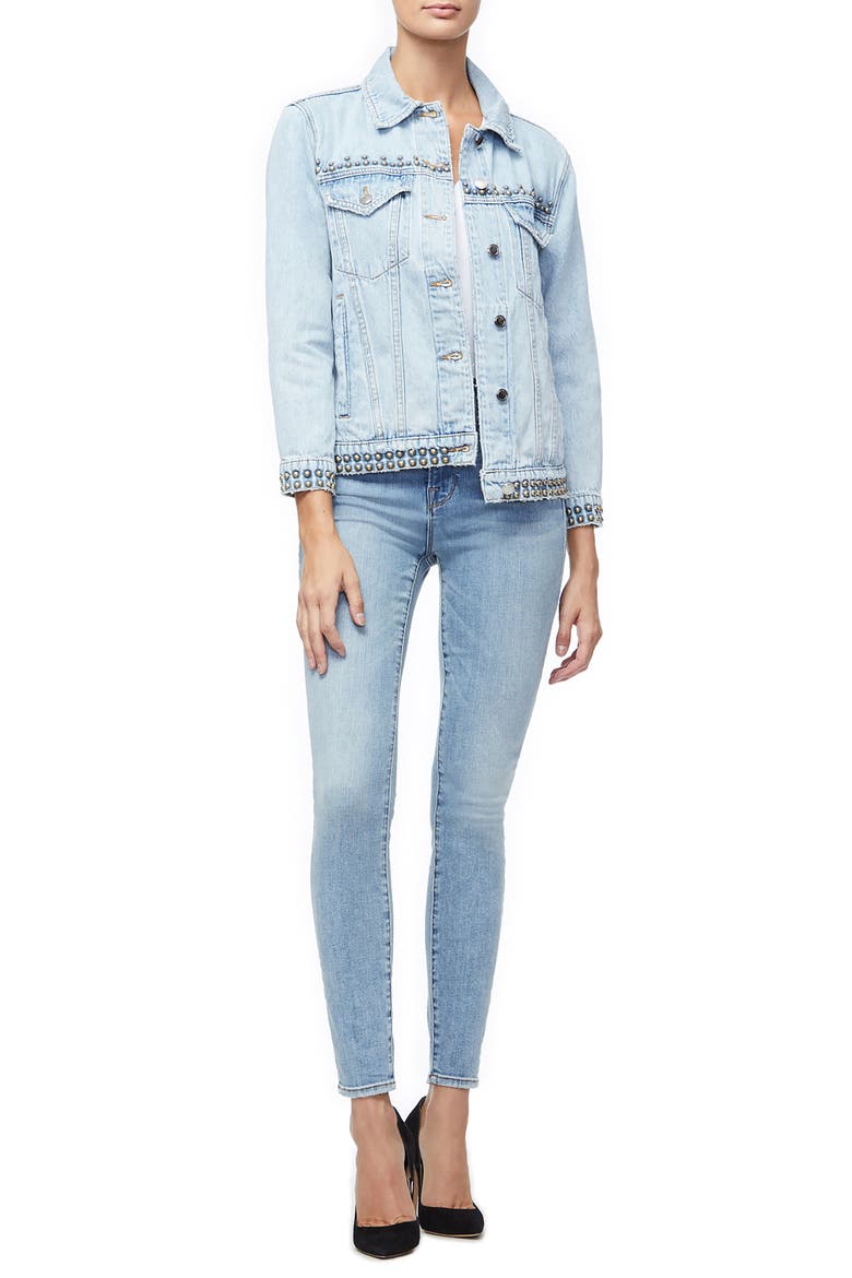 Boyfriend Denim Jacket, Alternate, color, BLUE215
