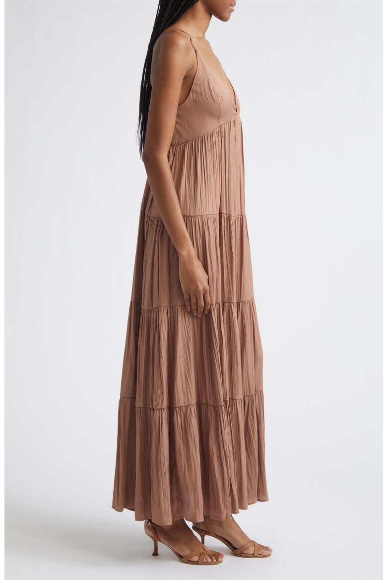 Lua Tiered Maxi Sundress, Alternate, color, HAZELNUT