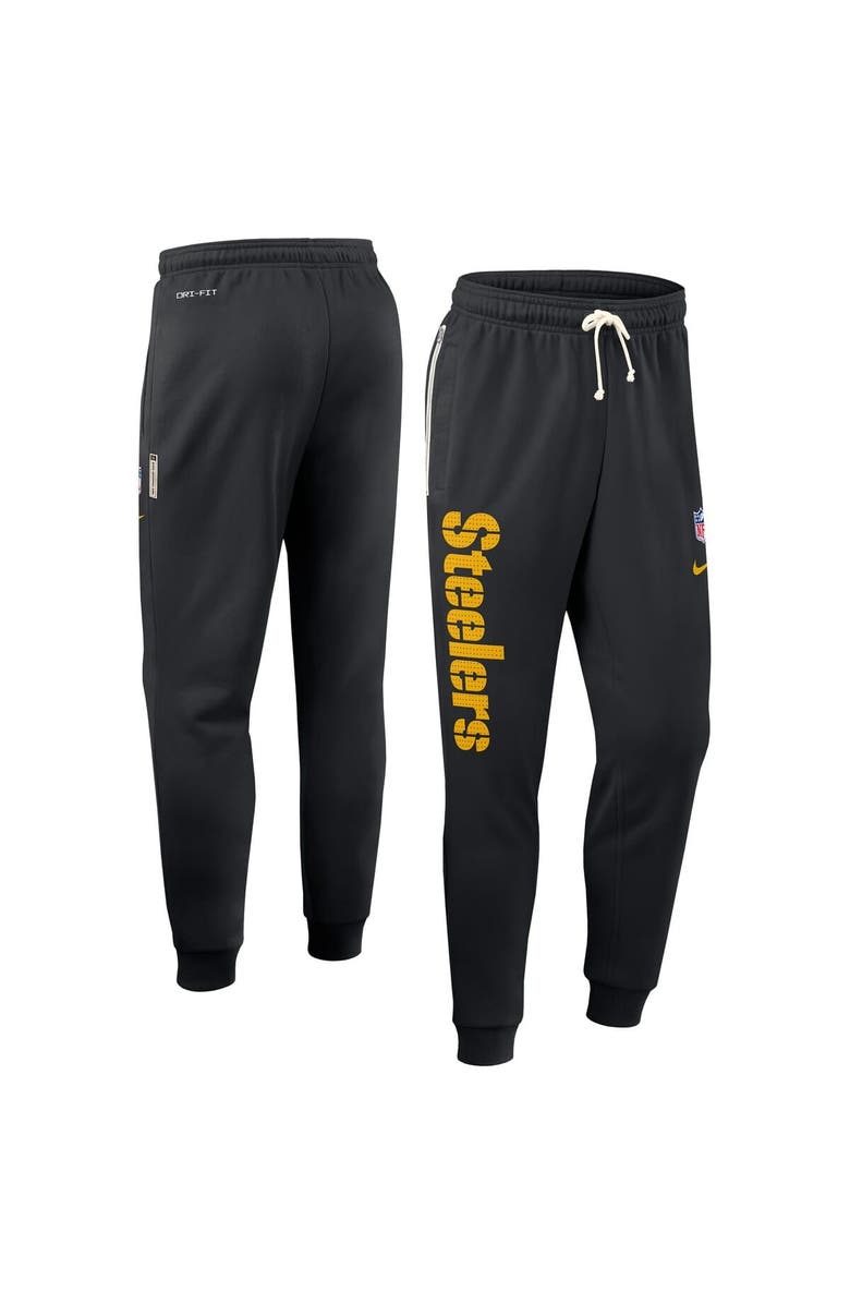 Nike Men's Nike Black Pittsburgh Steelers Sideline Standard Issue Ground Game Dri-FIT Taper Pants, Alternate, color, Black