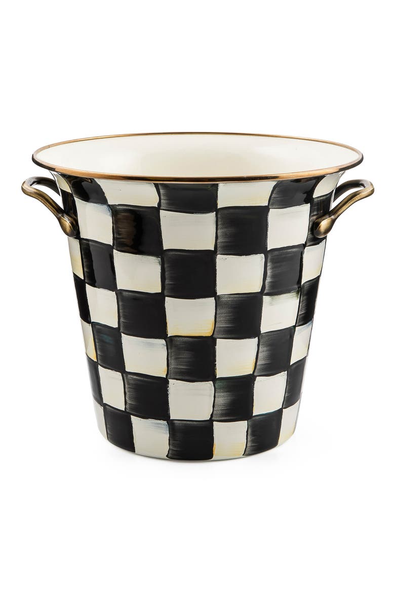 Courtly Check Wine Cooler, Main, color, BLACK/ WHITE