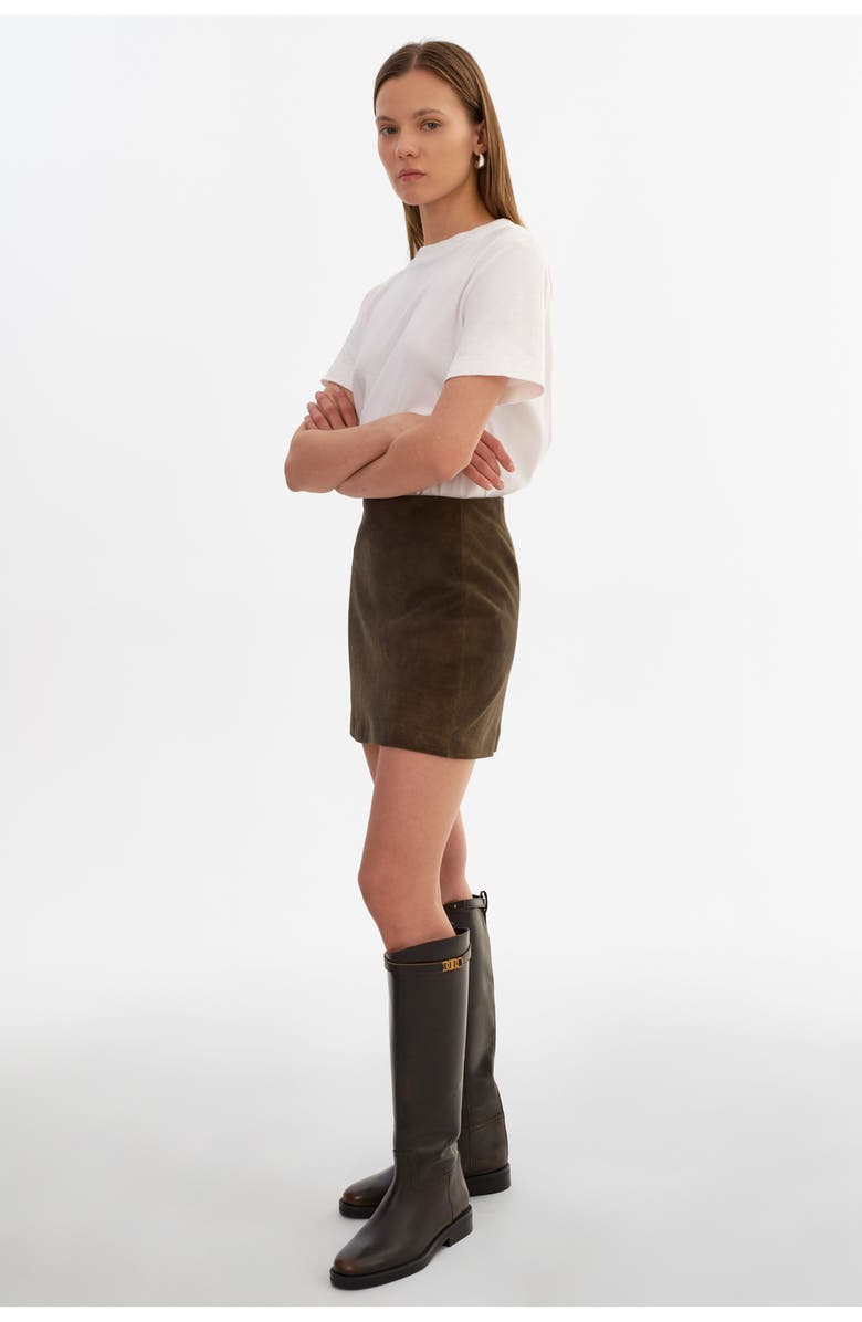 LAMARQUE Jorden | Suede Mini Skirt, Alternate, color, Distressed Brown