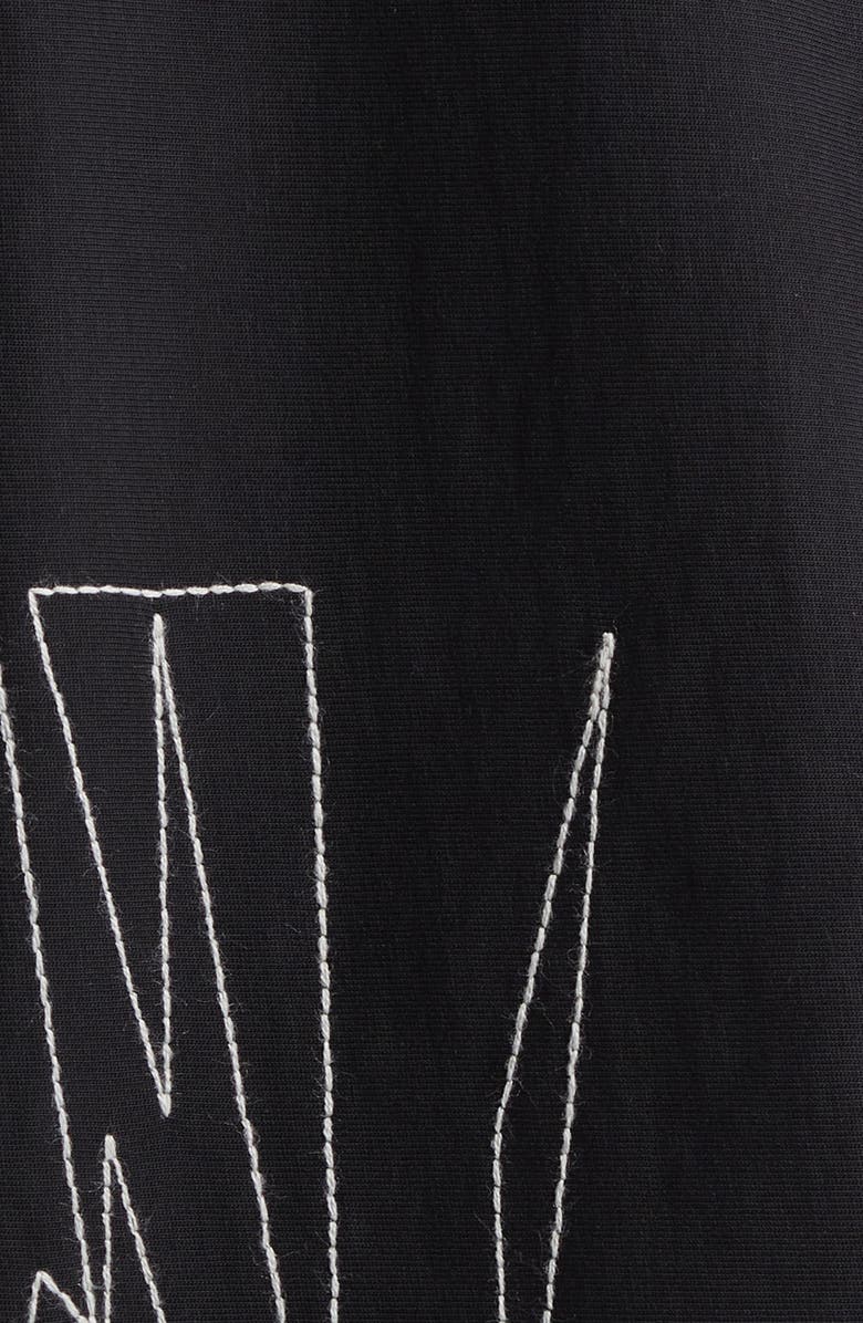 Moncler x Rick Owens Jumbo Embroidered Cotton T-Shirt, Alternate, color, Black