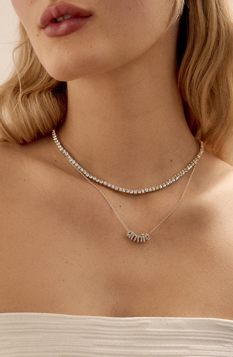 Custom Bubble Letter Pendant Necklace