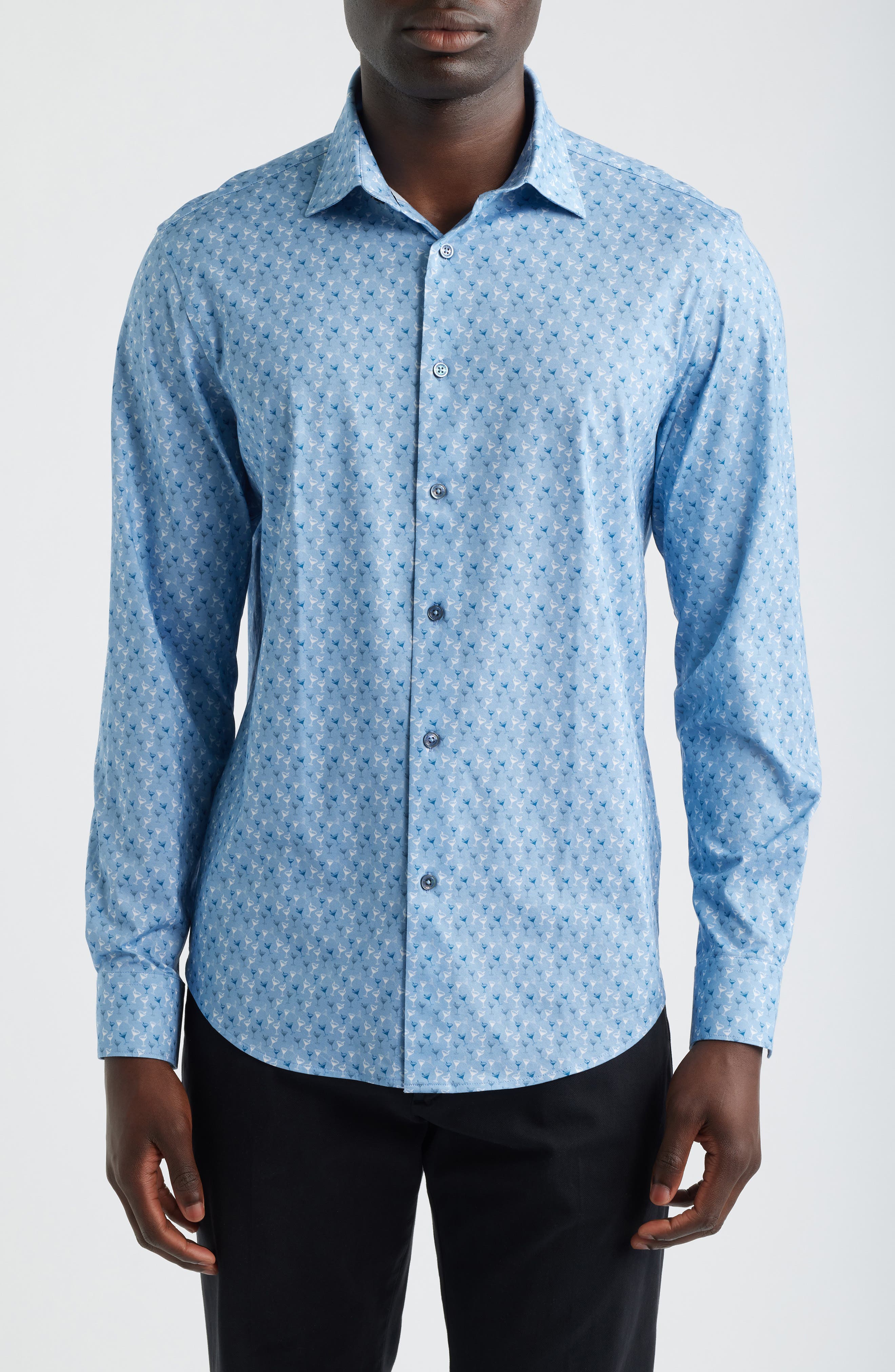 James OoohCotton Martini Print Button-Up Shirt - image 3