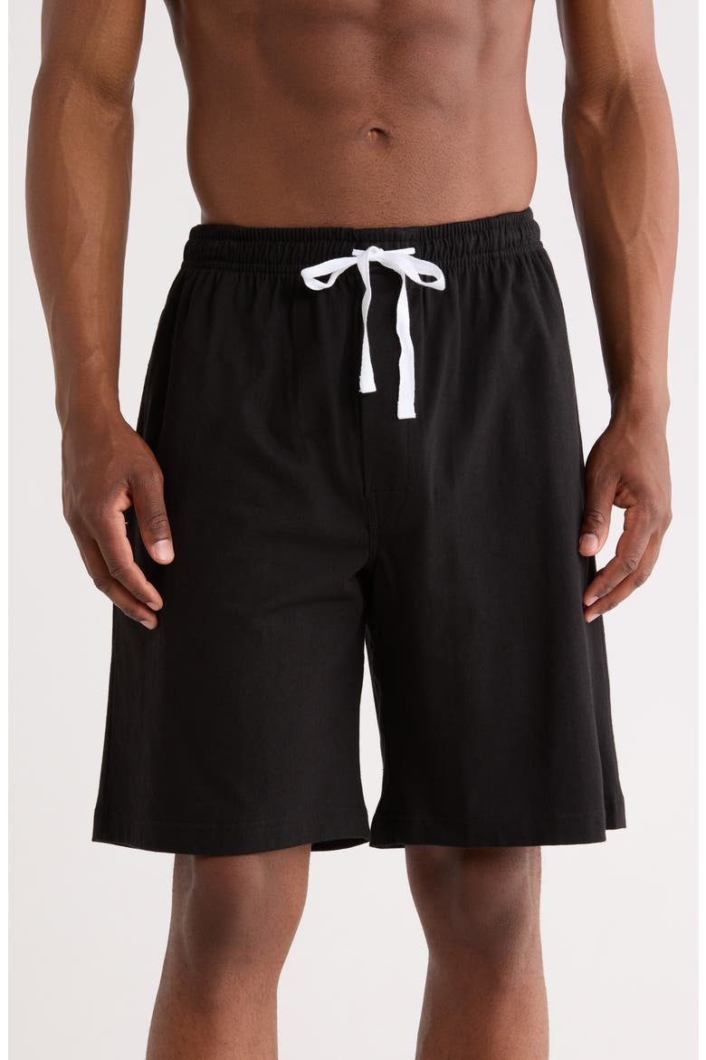 Cotton Lounge Shorts, Main, color, BLACK