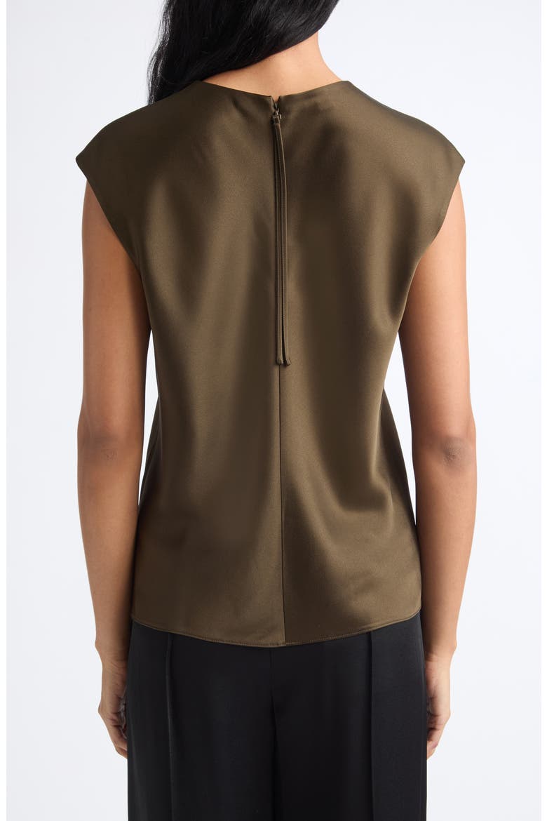 Cap Sleeve Satin Top, Alternate, color, CYPRESS